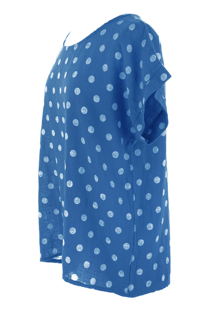 Polka Dot Print Necklace Top