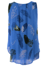 Load image into Gallery viewer, Feather Print Cheesecloth Vest
