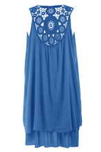 Load image into Gallery viewer, Sleeveless Crochet Back Layered Dress
