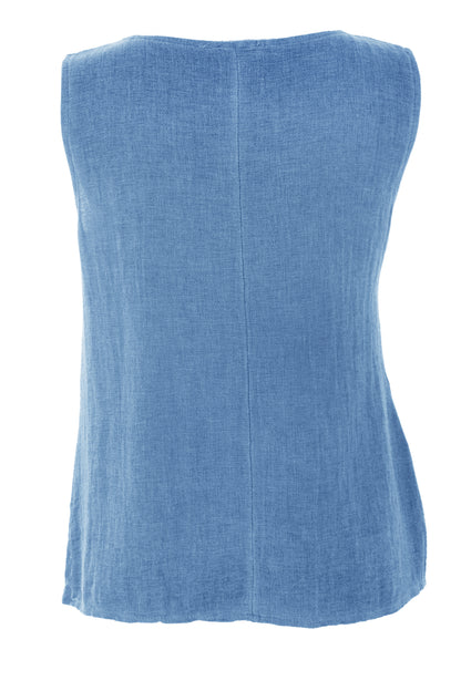 Side Tie Teabag Linen Top