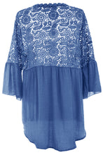 Load image into Gallery viewer, Crochet Lace Back Shirt
