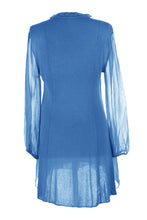 Load image into Gallery viewer, Frill Neck Silk Tassel Tunic
