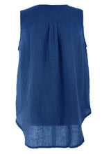 Load image into Gallery viewer, Sleeveless Button Detail Linen Top
