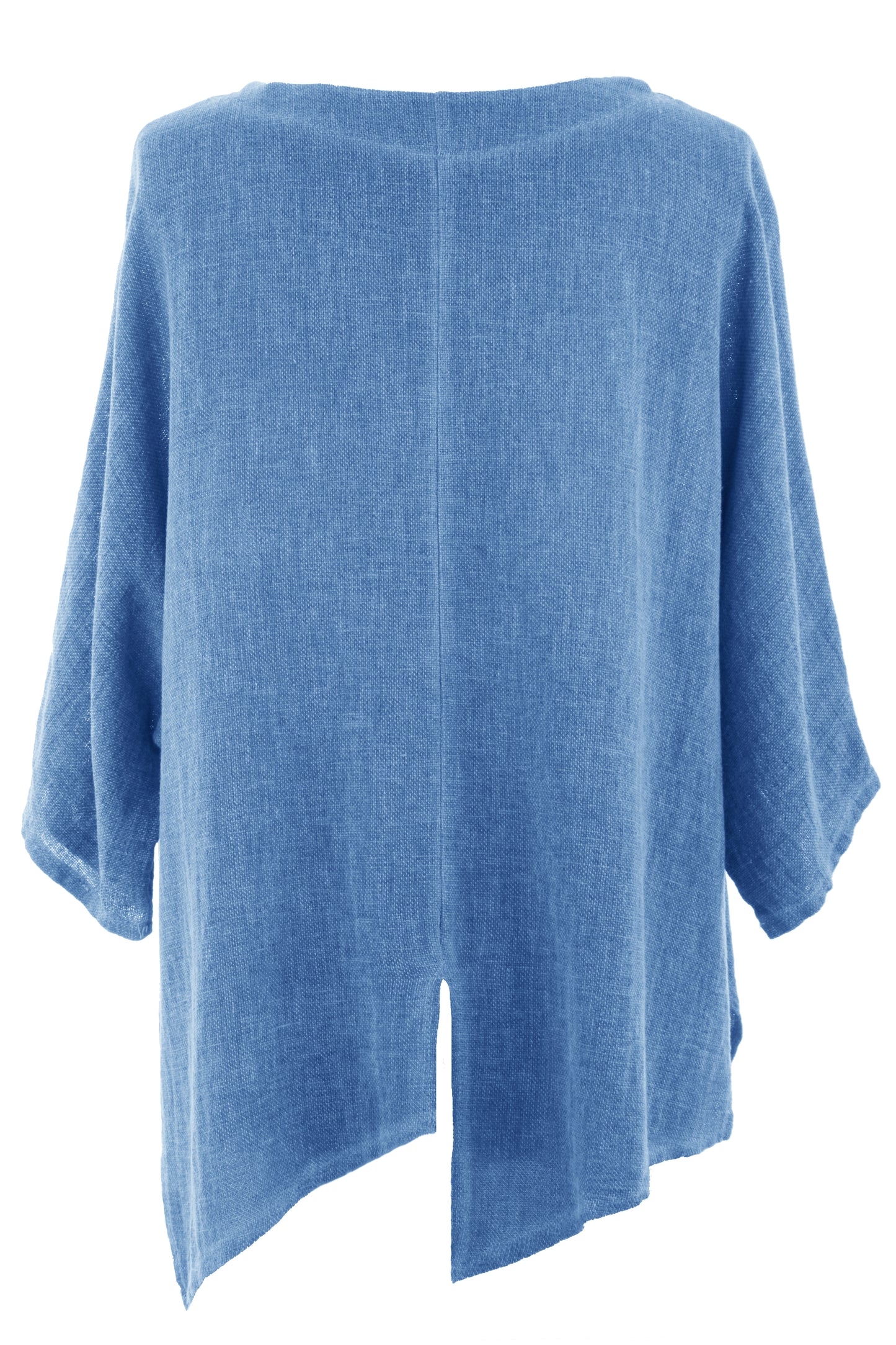 V Cutout Hem Linen Teabag Top