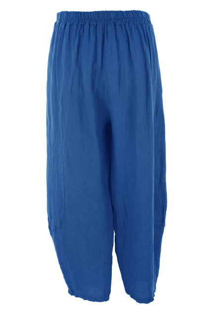 2 Pocket Barrel Leg Linen Trouser