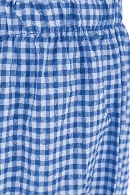 Barrel Leg Gingham Trouser