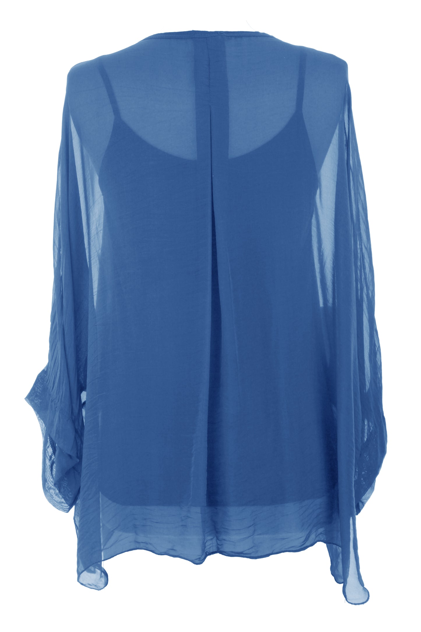 V Neck Silk Shirt with Vest