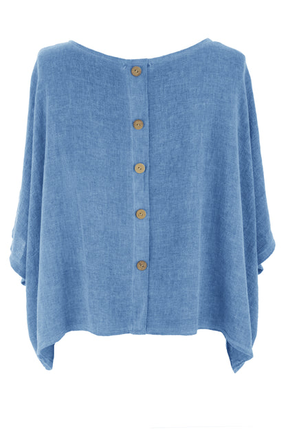 Button Detail Back Teabag Top