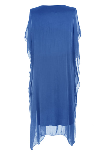 Batwing Silk Kaftan Midi