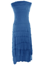 Load image into Gallery viewer, Sleeveless Frayed Detail Silk Midi
