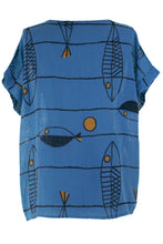 Load image into Gallery viewer, Fish Print Cotton Top
