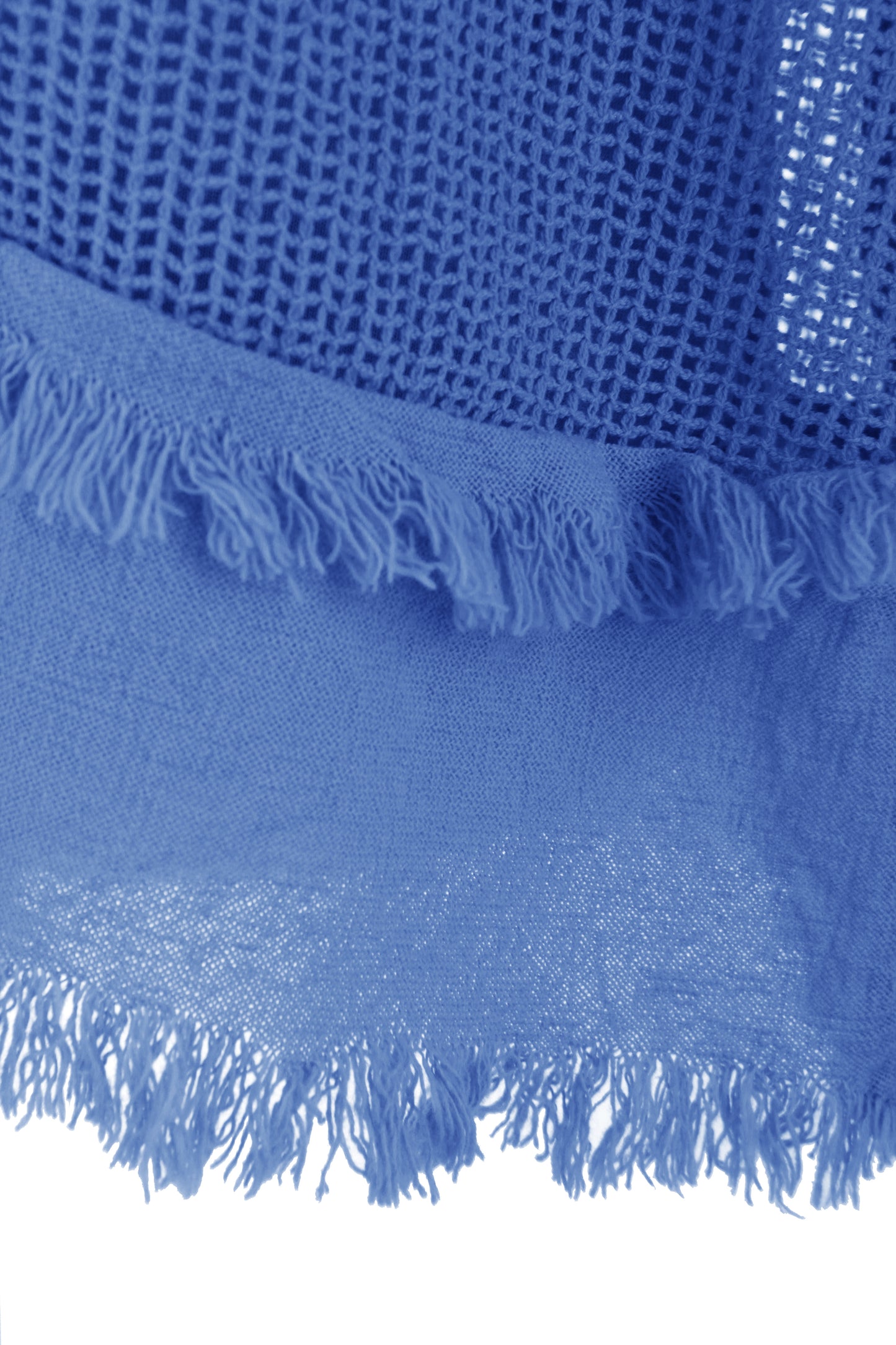 Frayed Trim Mesh Top with Vest