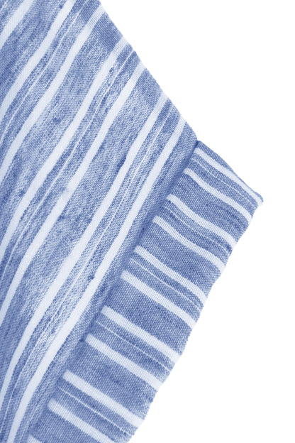 Stripe Print Collar Midi