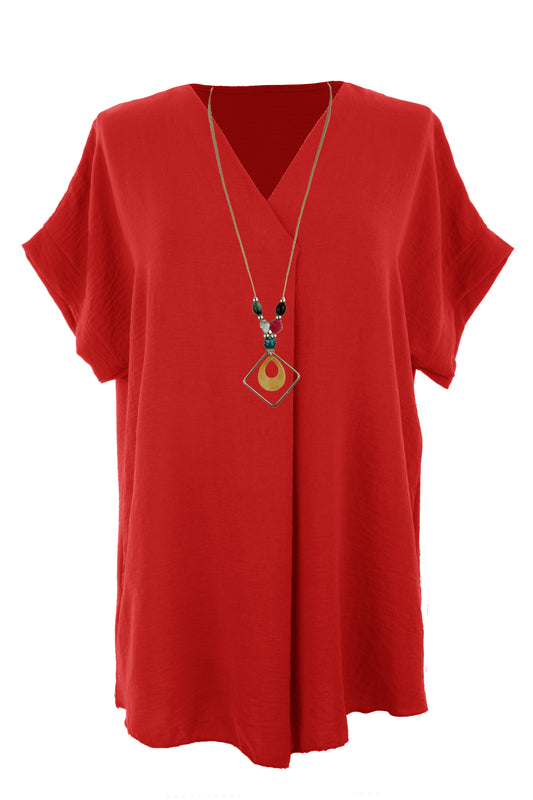 V Neck Necklace Top
