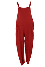 Load image into Gallery viewer, Tie Knot Linen Dungarees
