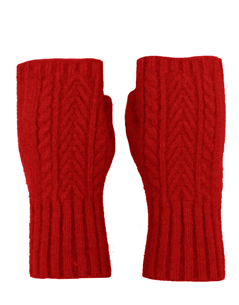 Fingerless Cashmere Knit Gloves