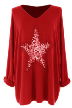 Load image into Gallery viewer, Sequin Star Soft Knit Wool Jumper
