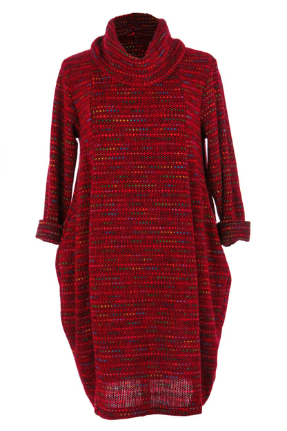 Cowl Neck Fleck Dress