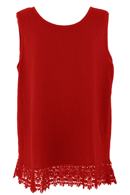 Crochet Trim Teabag Cotton Top