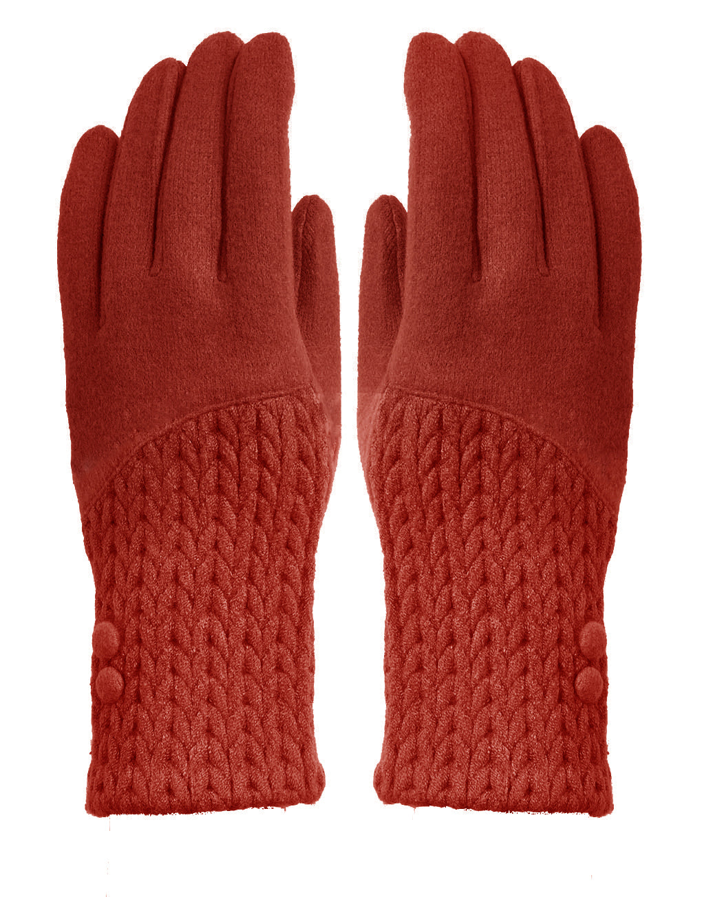 Button Cashmere Knit Gloves