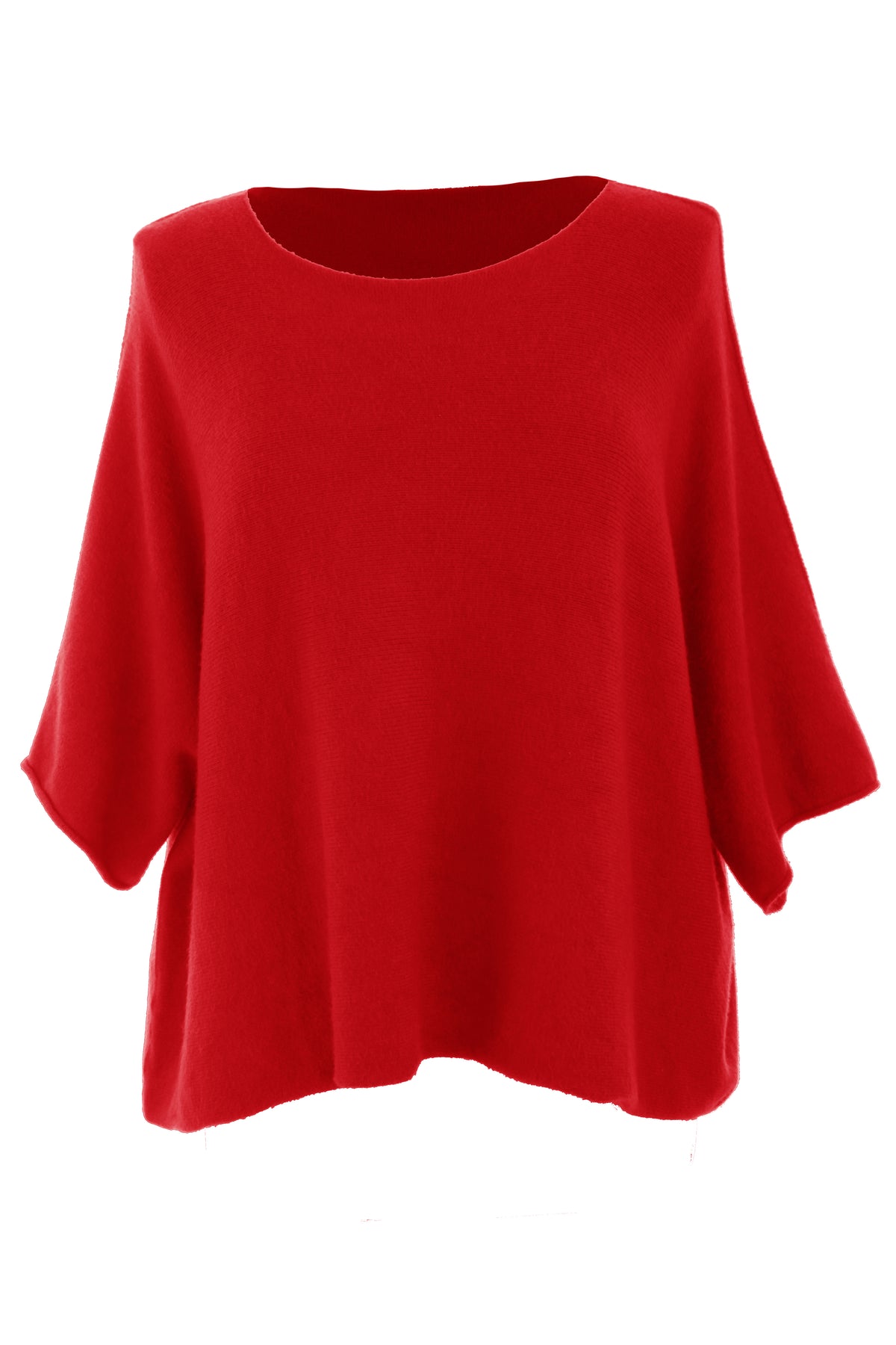 Batwing Short Sleeve Soft Knit Jumper