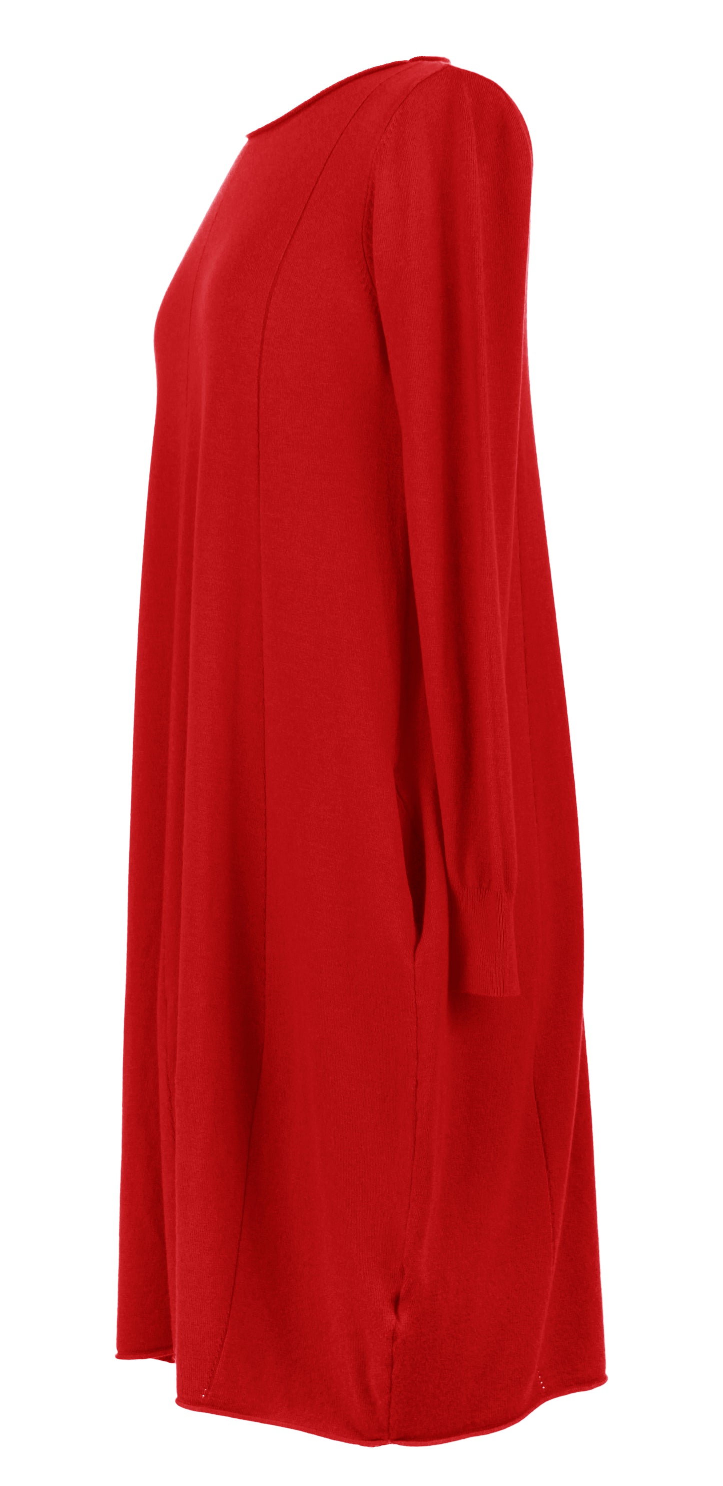 2 Pocket Panel Detail Knit Dress
