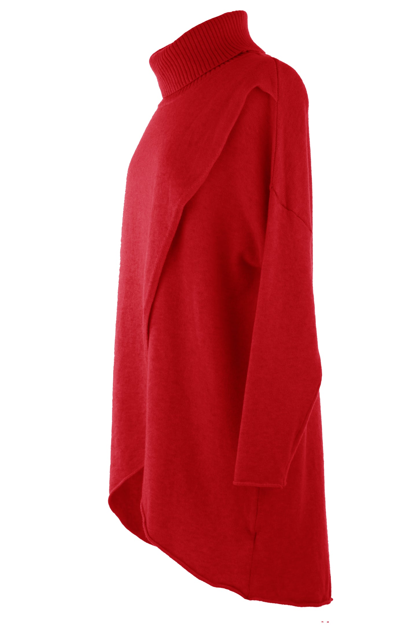 Polo Neck Flap Front Jumper