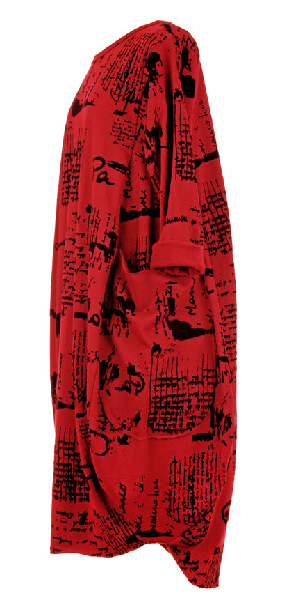 Flocking Script Midi Dress