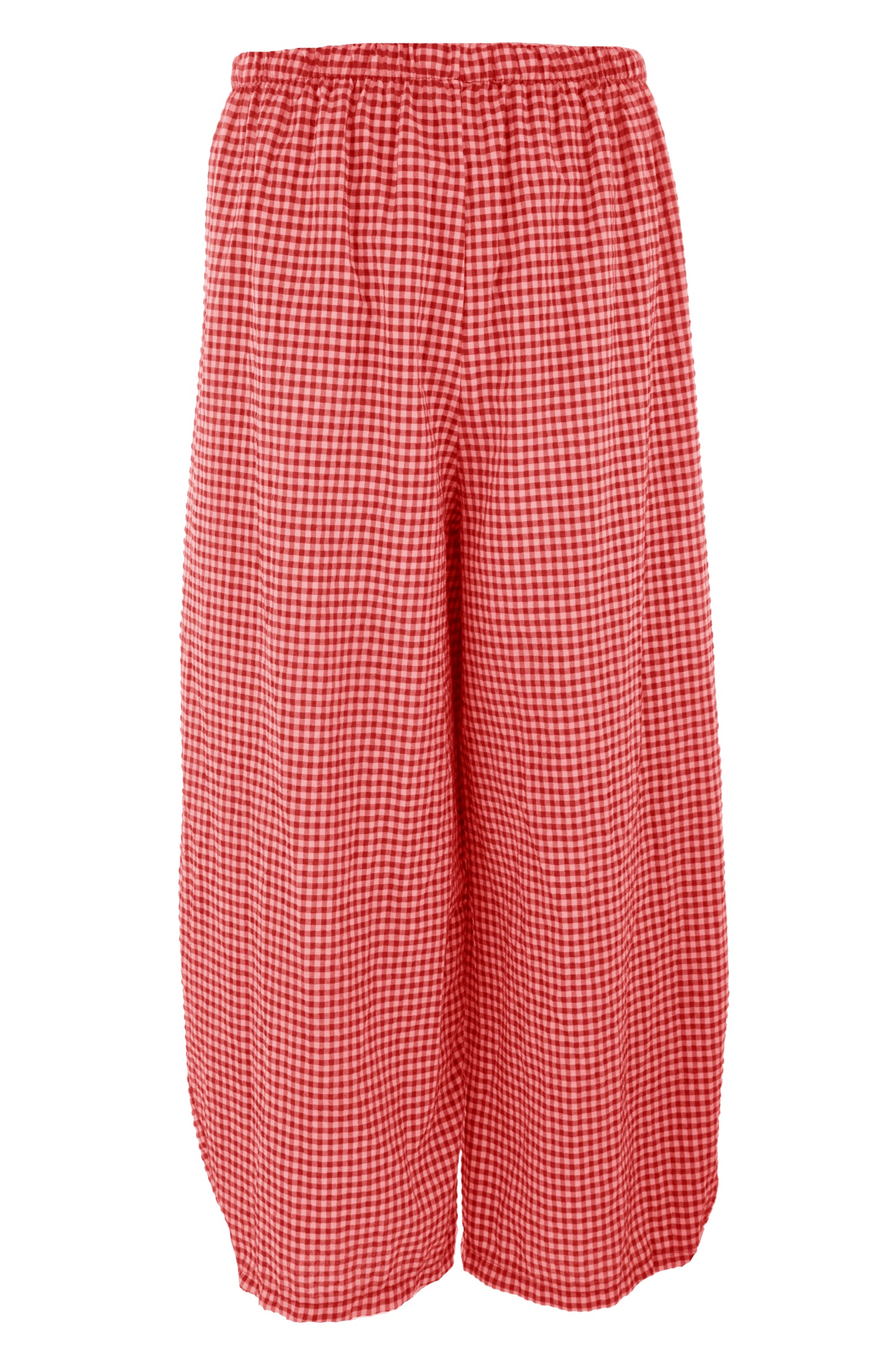 Barrel Leg Gingham Trouser