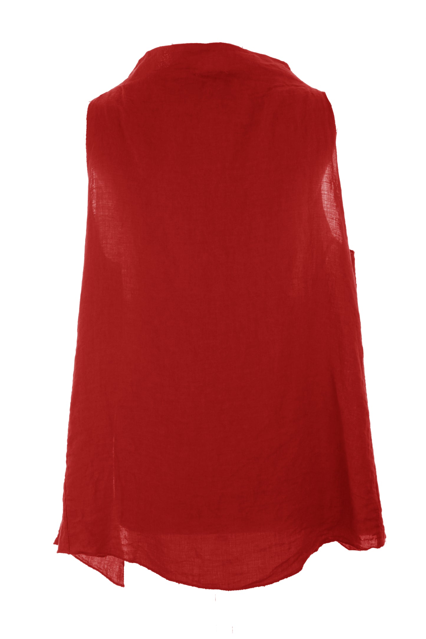 Sleeveless Cowl Neck Linen Top