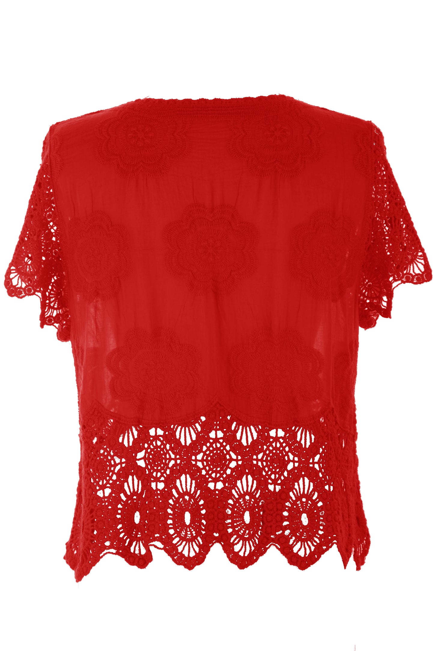Crochet Trim Cotton Top