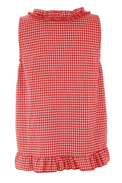 Sleeveless Gingham Top