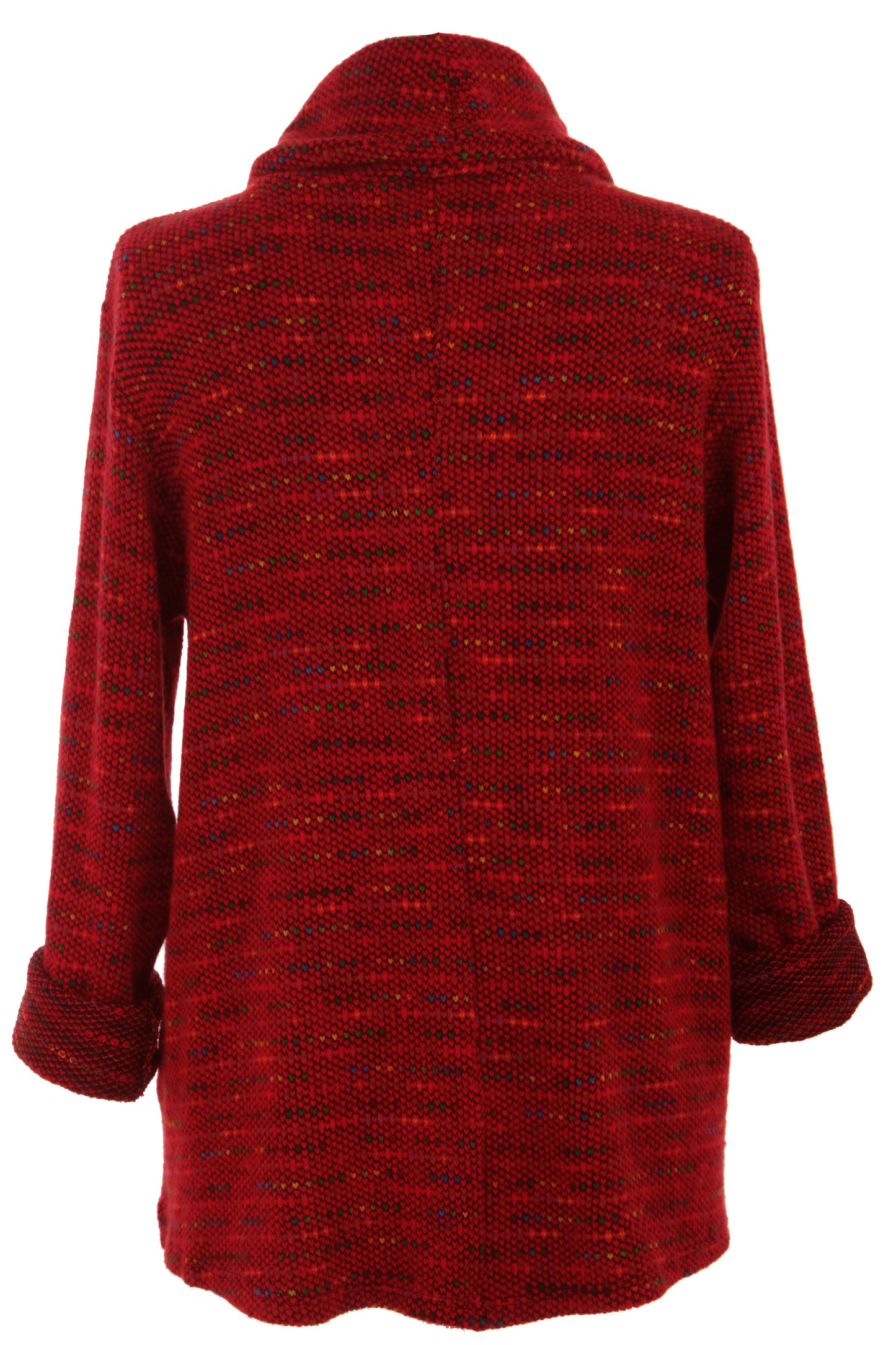 Cowl Neck Tweed Top