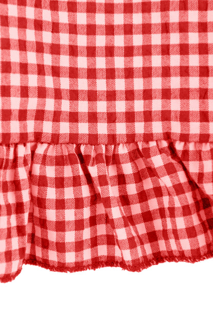 Sleeveless Gingham Top