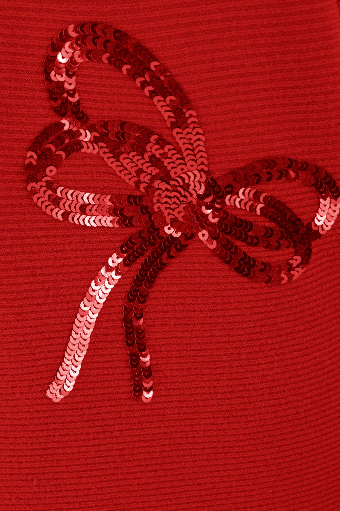 Sequin Bows Ribbed Knit Jumper