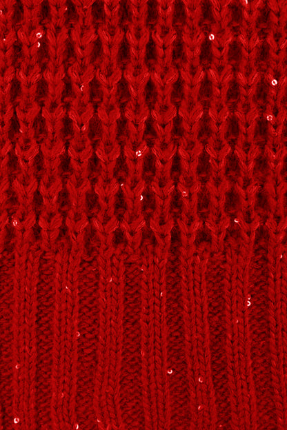 Sequin Detail Waffle Knit Jumper