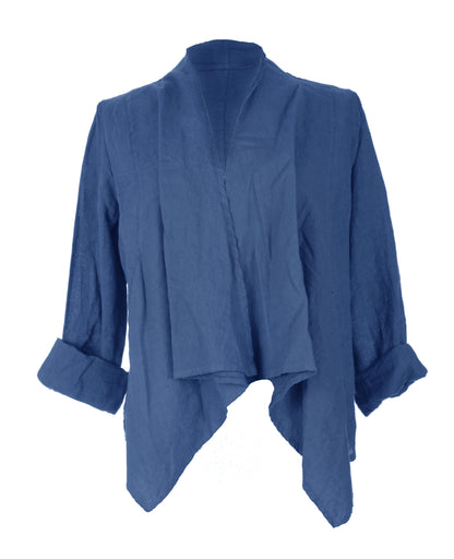 Waterfall Buckle Linen Jacket