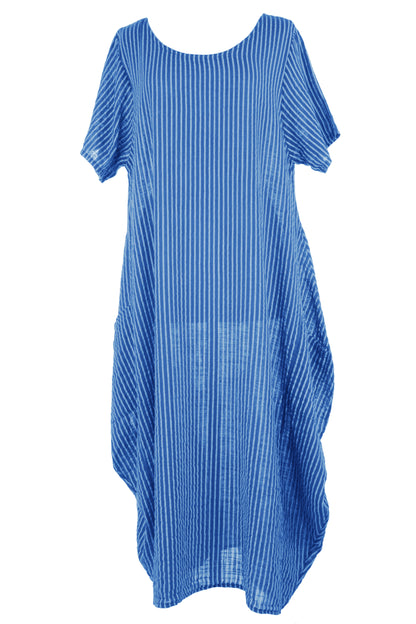 Stripe 2 Pocket Tulip Midi