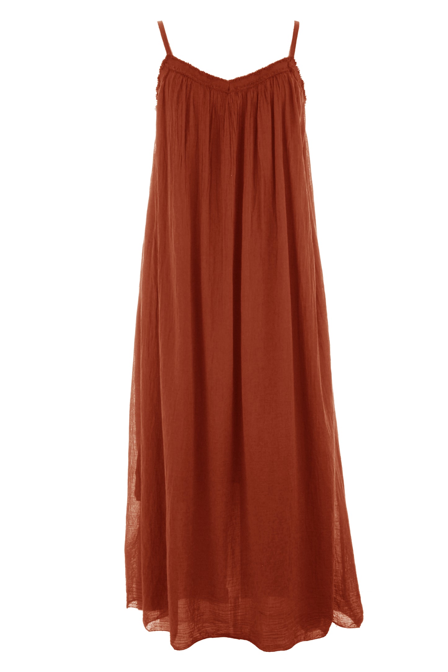 Strappy Cotton Midi Dress