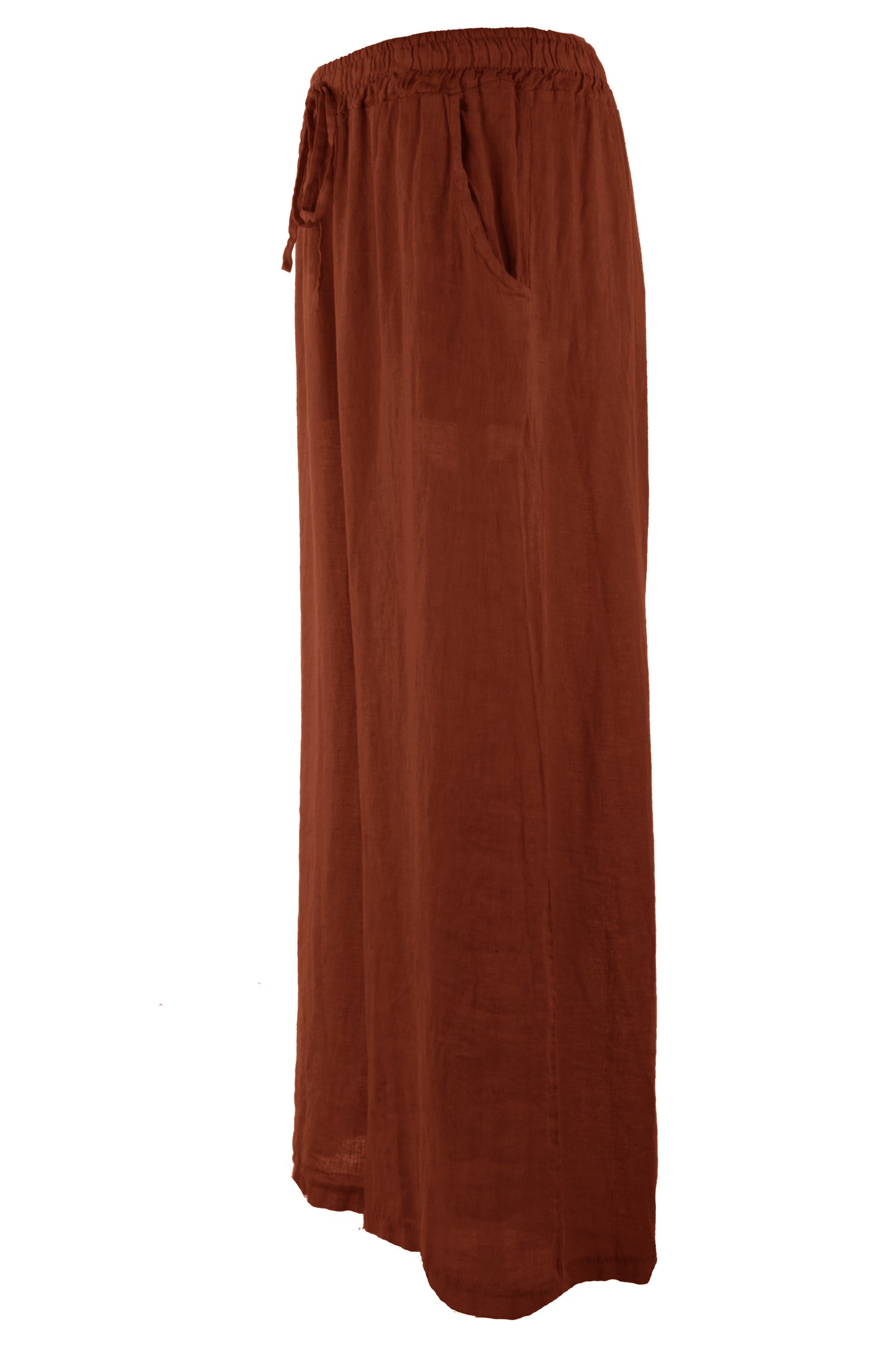 2 Pocket Wide Leg Linen Trouser