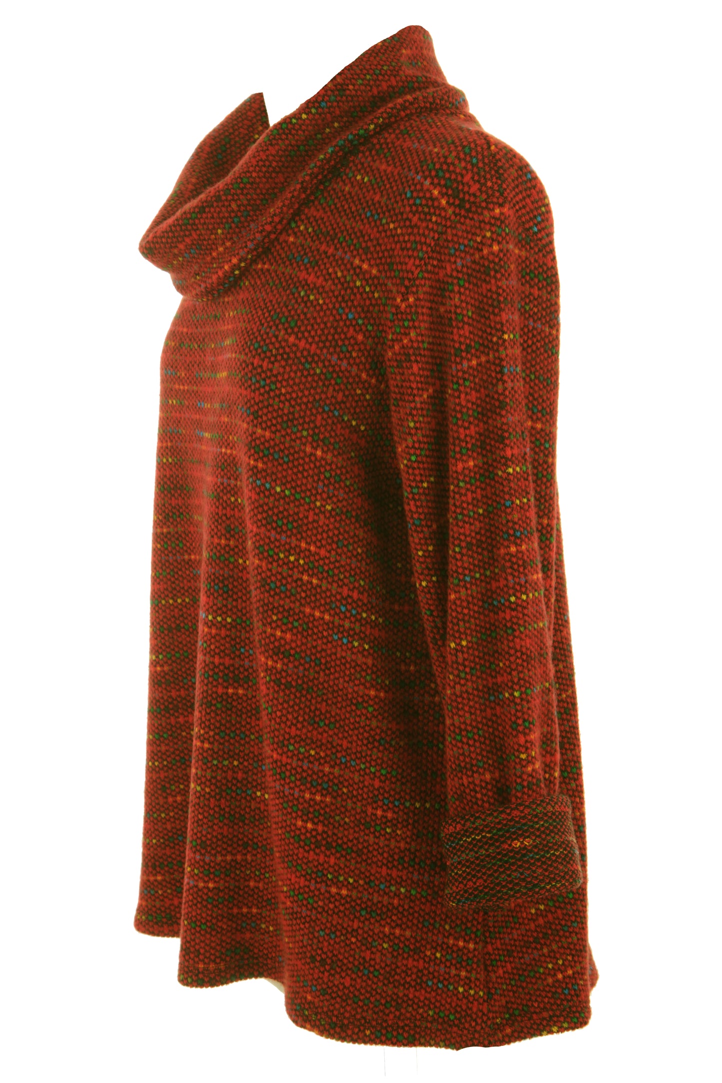 Cowl Neck Tweed Top