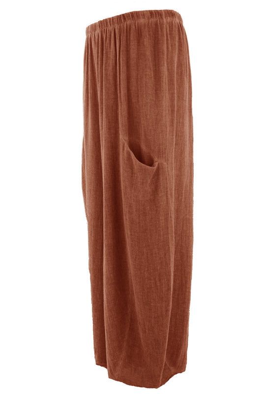 2 Slit Pocket Teabag Linen Trouser