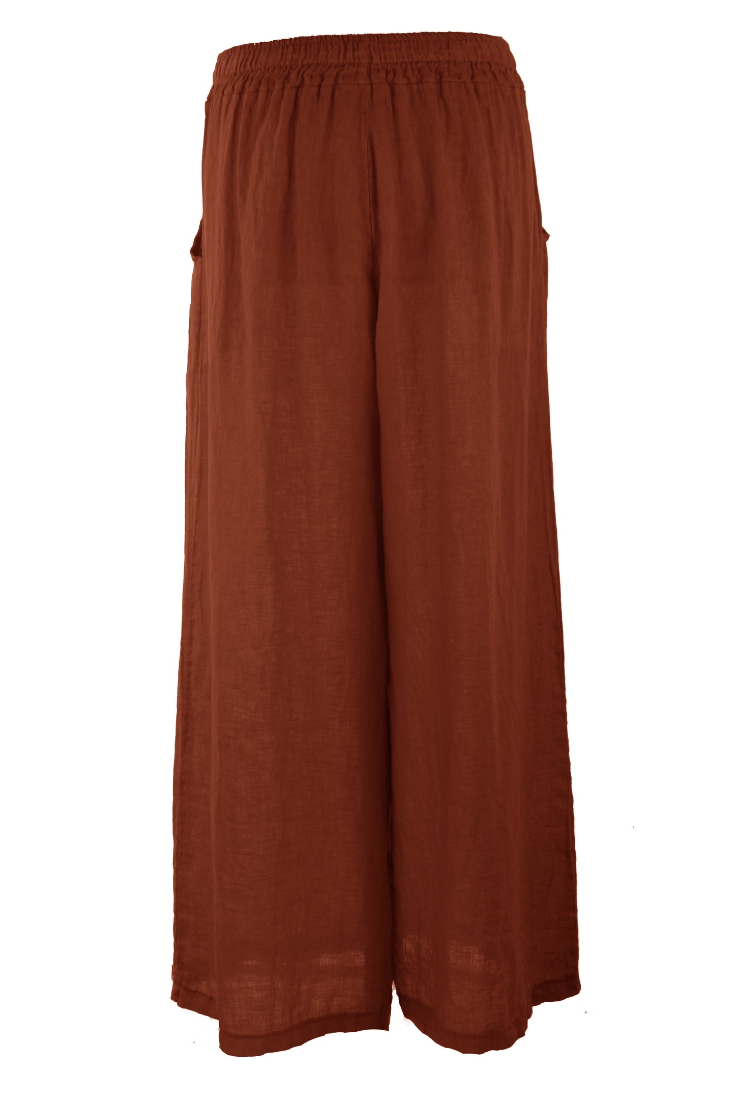 2 Pocket Wide Leg Linen Trouser
