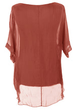 Load image into Gallery viewer, Frayed Hem Silk Top
