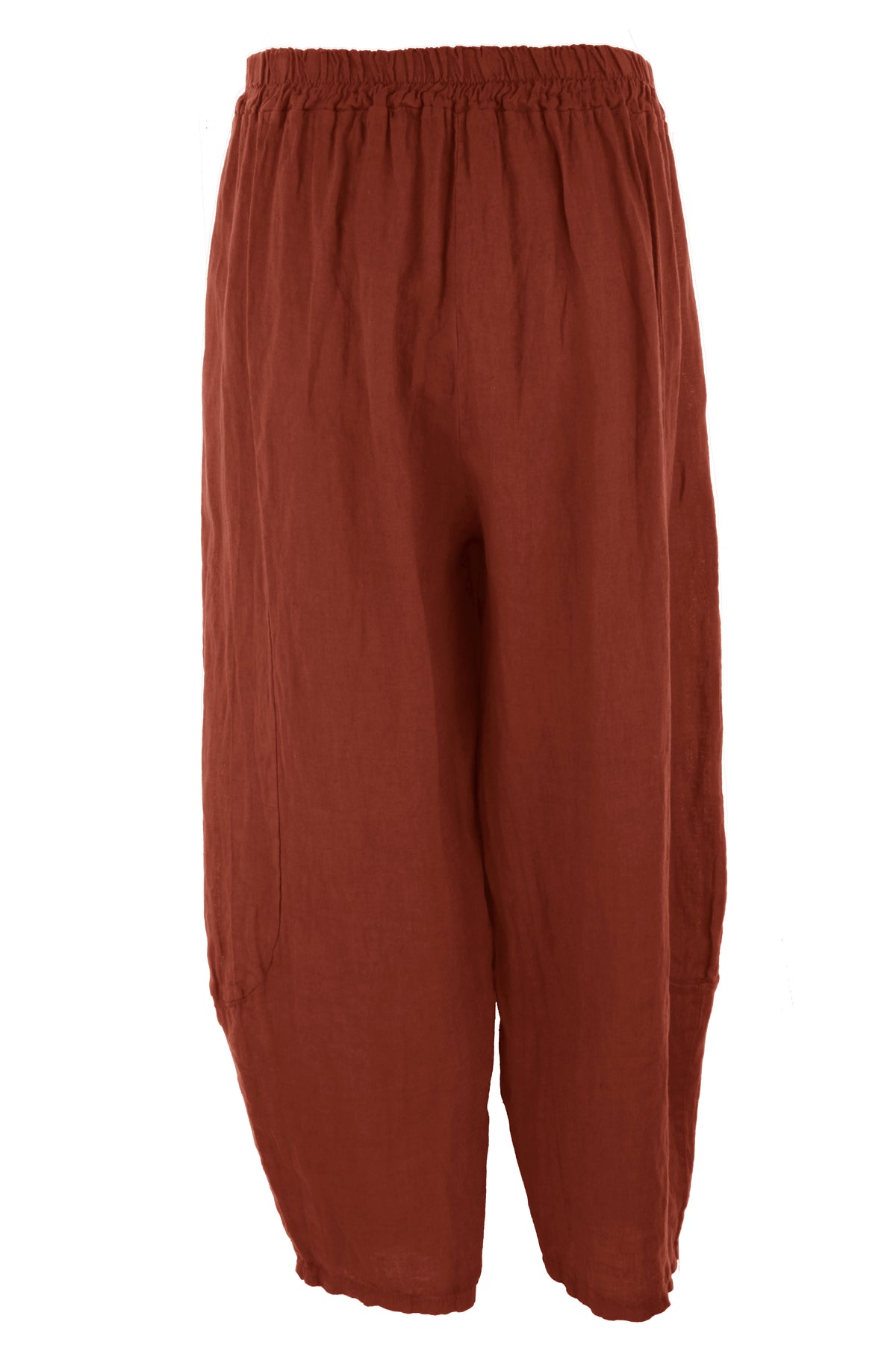 2 Pocket Barrel Leg Linen Trouser