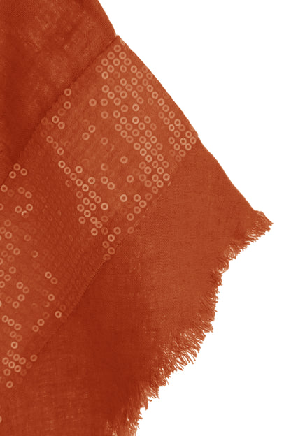 Sequin Trim Linen Top