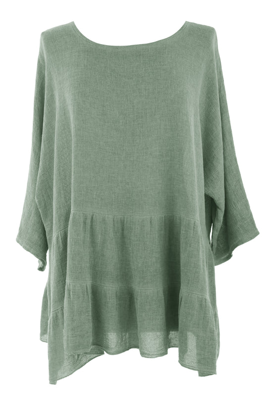 Tiered Teabag Linen Top