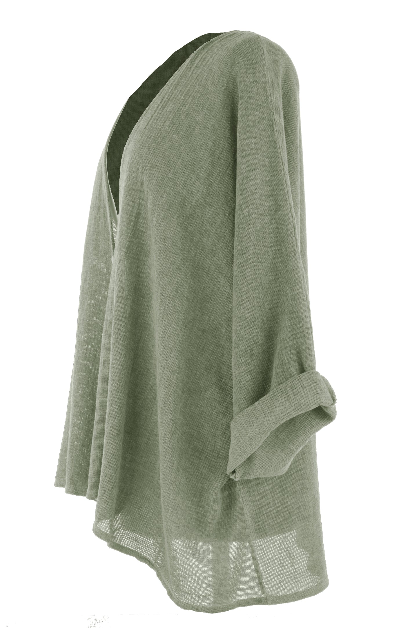 One Button Linen Cardigan