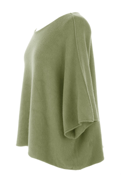 Batwing Short Sleeve Soft Knit Jumper