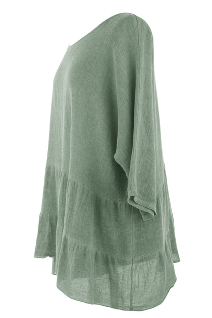 Tiered Teabag Linen Top